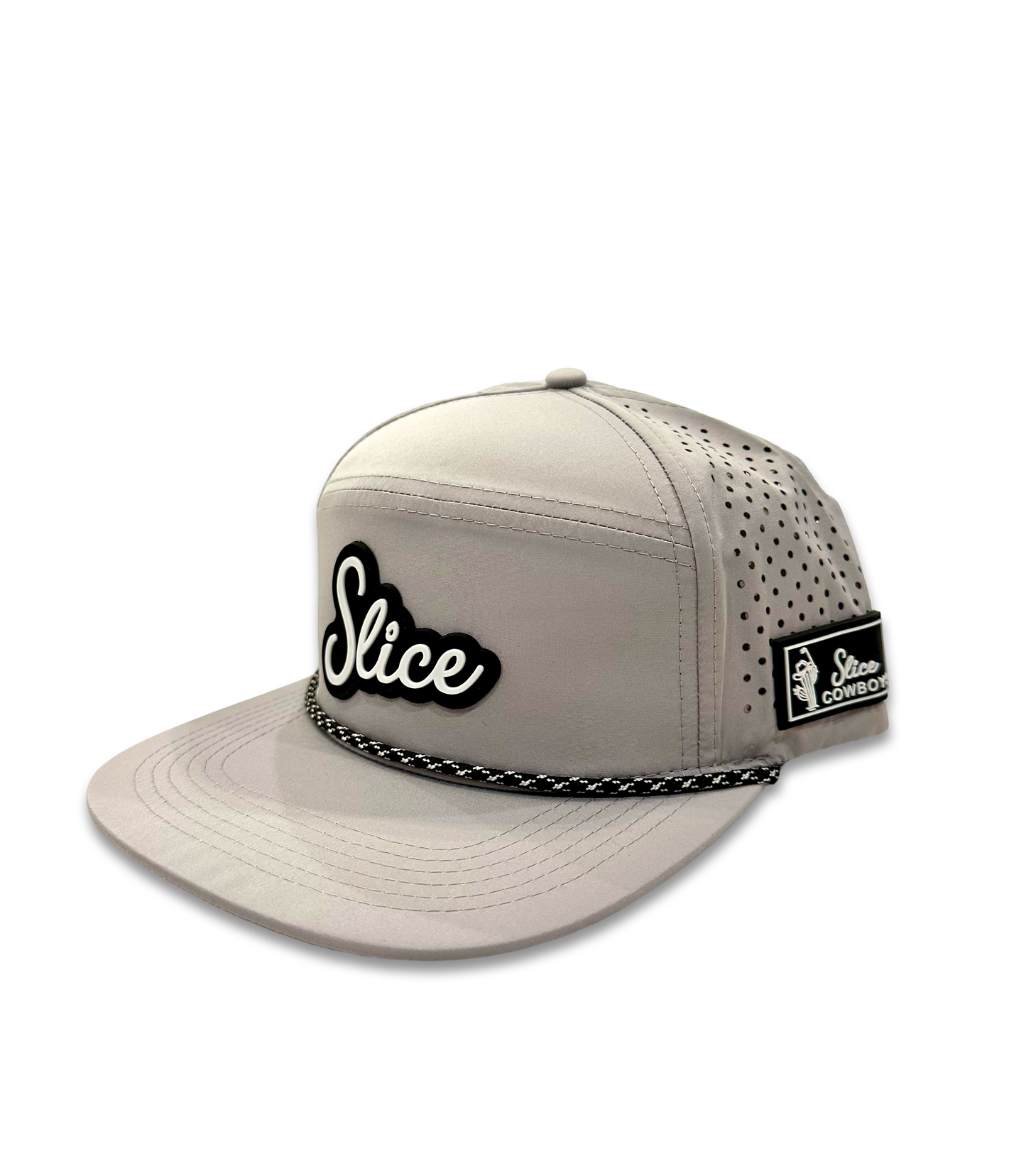 "Slice" Rubber Patch Hat - Gray