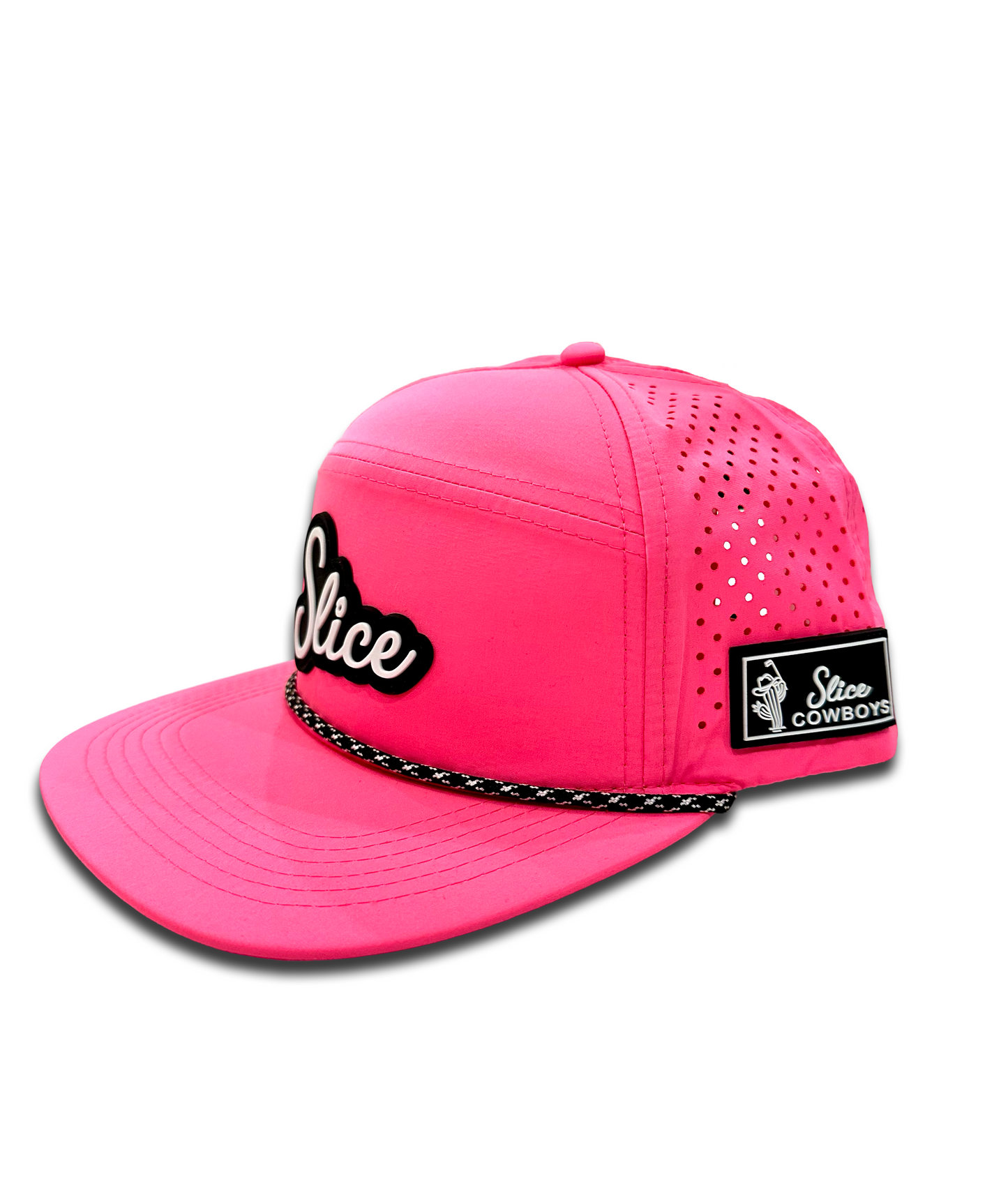 "Slice" Rubber Patch Hat - Hot Pink