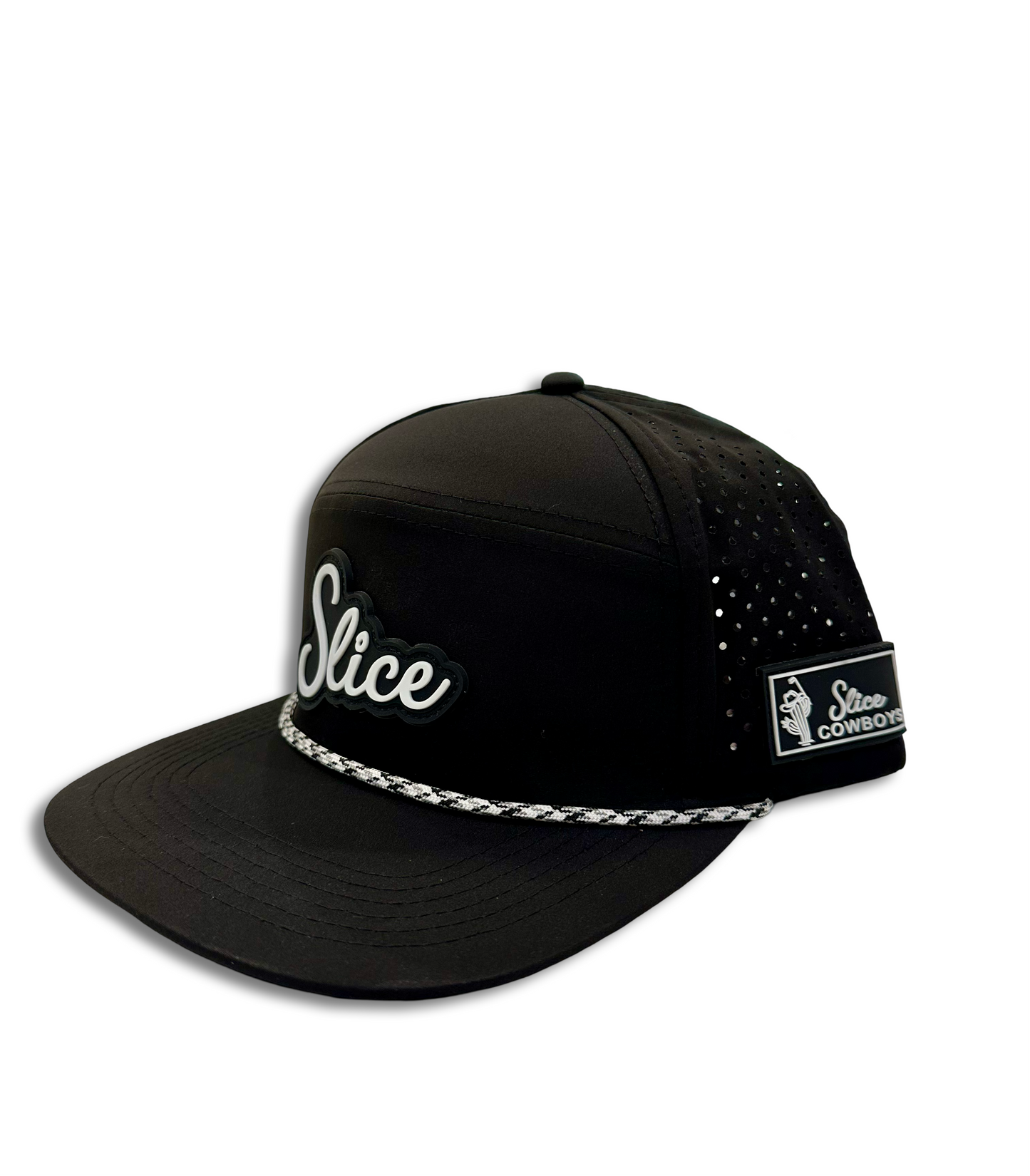 "Slice" Rubber Patch Hat - Black