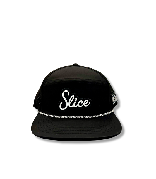 "Slice" Rubber Patch Hat - Black