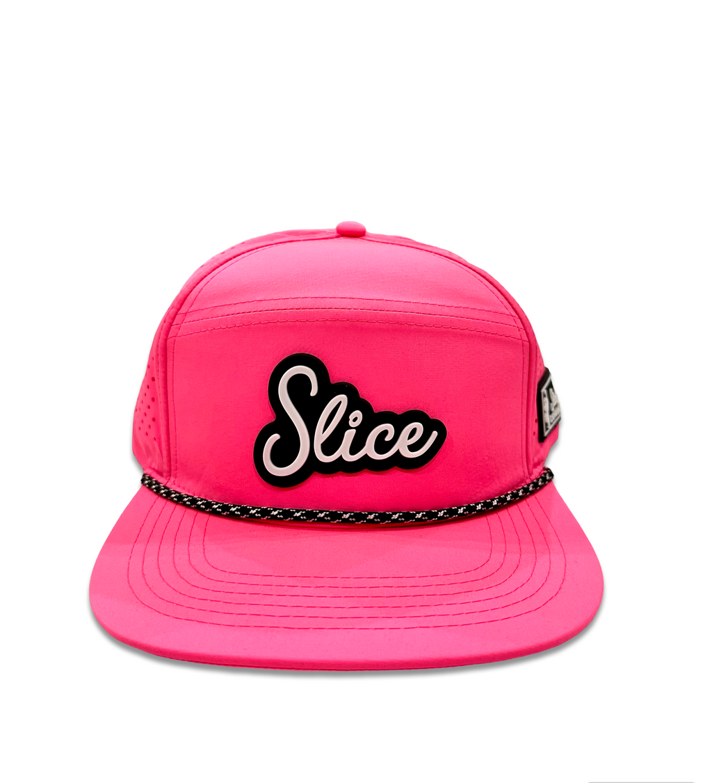 "Slice" Rubber Patch Hat - Hot Pink