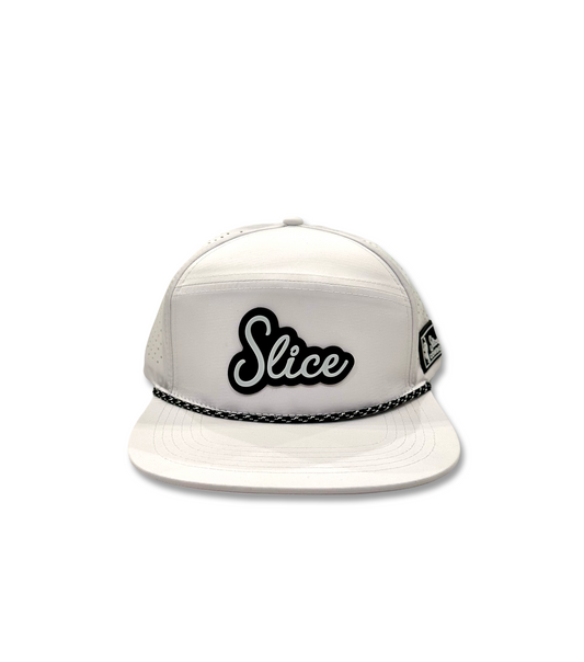 "Slice" Rubber Patch Hat - White